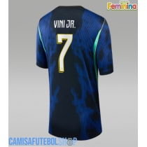 Camisa de time de futebol Brasil Vinicius Junior #7 Replicas 2º Equipamento Feminina Mundo 2026 Manga Curta